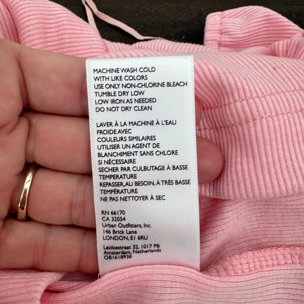 NWT Free People Beach Bel Air Midi Dress Pink Ribbed‎ Women's Size XS P
